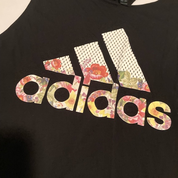 adidas Tops - Adidas logo racer back tank top